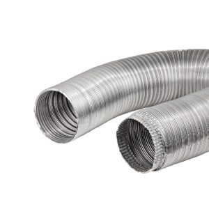 Lambro 298F 8 Inch X 8 Foot Flexible Aluminum Hvac Duct (Semi-Rigid) – One Crimped End