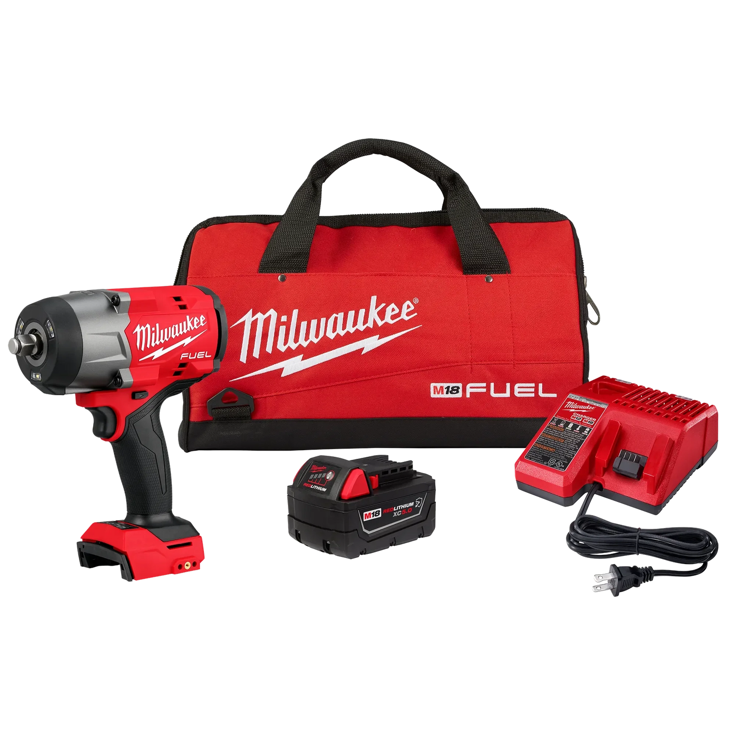 Milwaukee Tool 2967-21B M18 FUEL™ 1/2" High Torque Impact Wrench w/ Friction Ring Kit, 1 EA