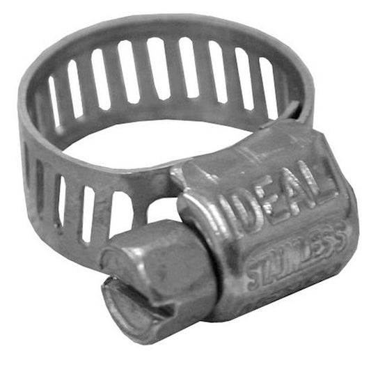 Jones Stephens G09004 1/4" - 5/8" Micro Size Gear Clamp with 5/16" Band, All Stainless, Box of 10