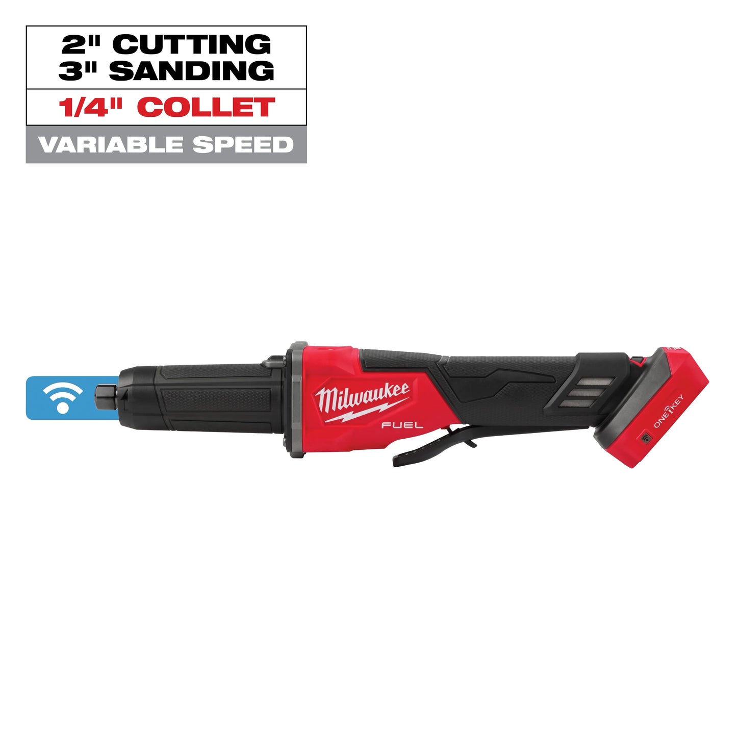 Milwaukee Tool 2984-20 M18 FUEL™ Variable Speed, Braking Die Grinder, Paddle Switch w/ ONE-KEY™, 1 EA