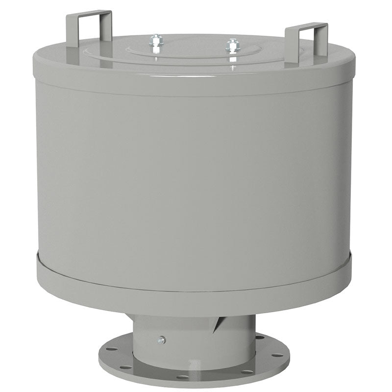 Solberg 2G-377P-600F Heavy Duty Inlet Filter Silencer with Weatherhood 6 Inch Flange Polyester 5 Micron Industrial Air Filter for Blowers & Compressors