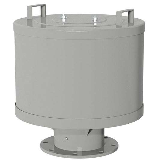 Solberg 2G-377P-800F Heavy Duty Inlet Filter Silencer with Weatherhood 8 Inch Flange Polyester 5 Micron Industrial Air Filter for Blowers & Compressors