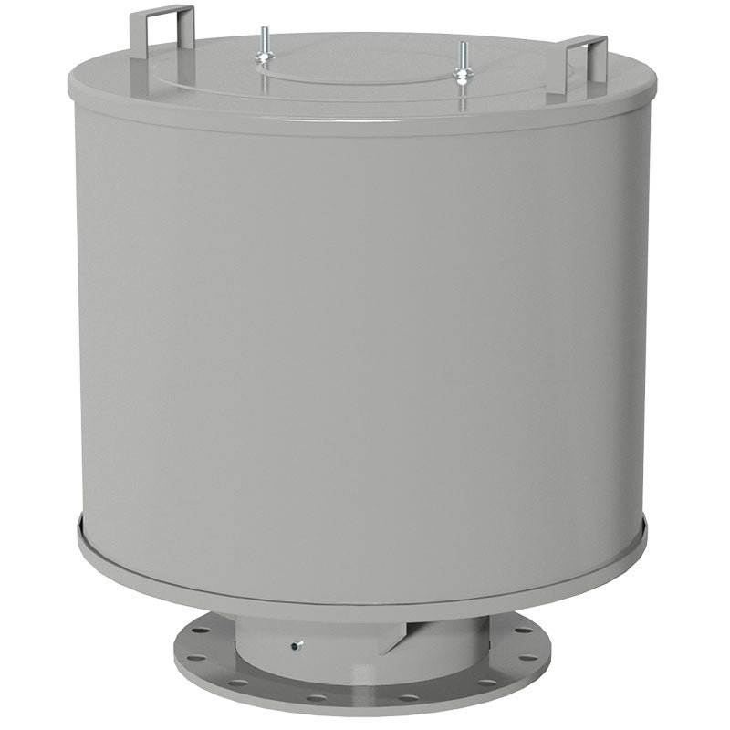 Solberg 2G-485P-1200F Heavy Duty Inlet Filter Silencer with Weatherhood 12 Inch Flange Polyester 5 Micron Industrial Air Filter for Blowers & Compressors