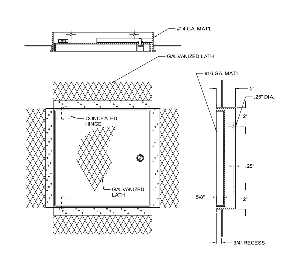 Acudor AP-5010 18" x 18" Recessed Access Door