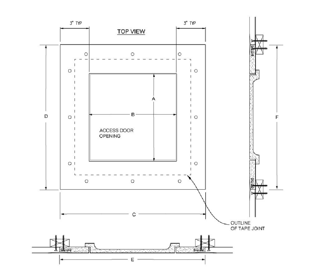 Acudor GFRG-S 24" x 24" Glass Fiber Reinforced Gypsum Square Corner