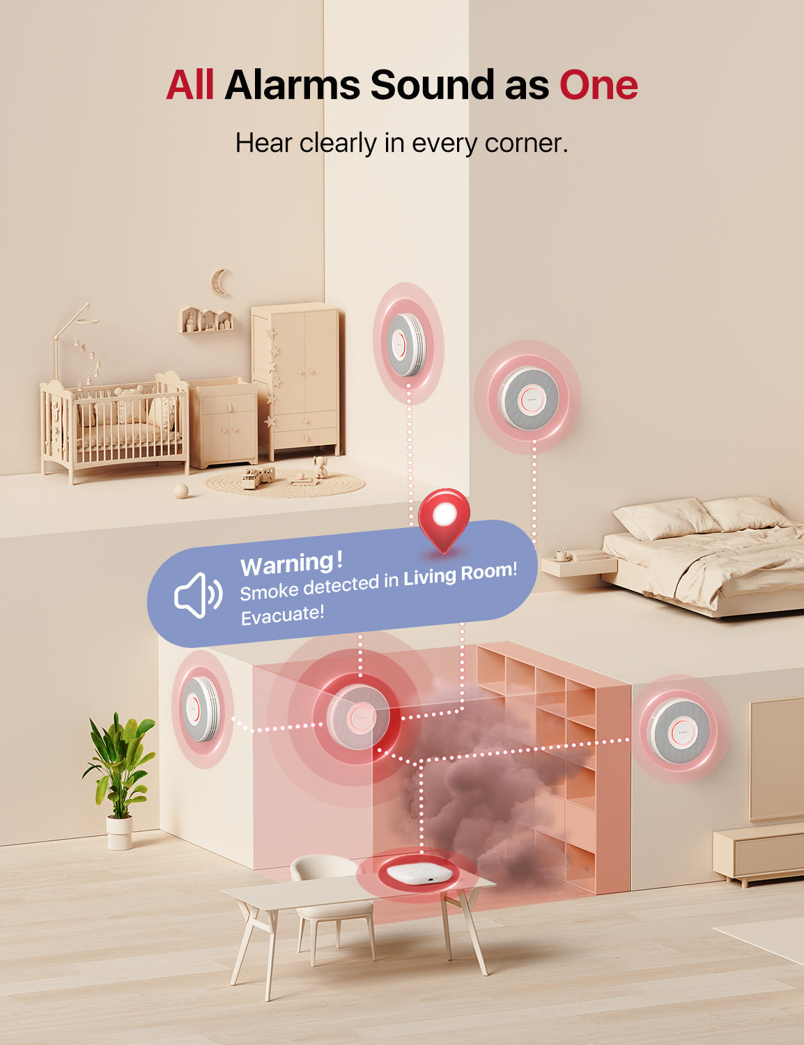 X-Sense XS0B-MR Interconnected Smart Smoke Alarm - 1*Alarm