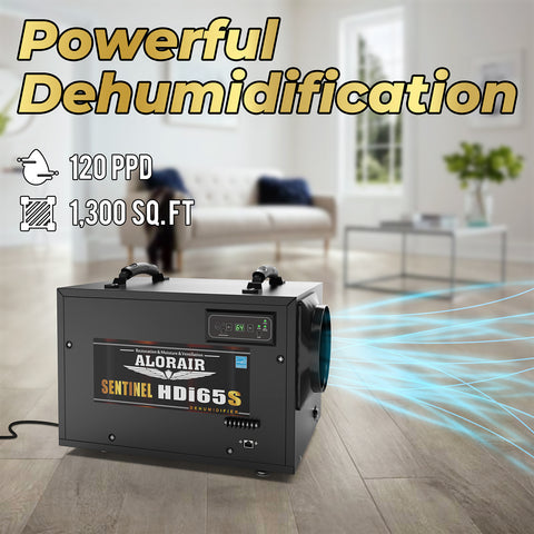 AlorAir 120 PPD Commercial Dehumidifiers, Crawl Space Basement dehumidifier Sentinel HDi65S