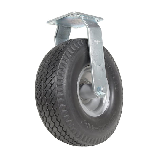 Vestil CST-F-10X3FM-R Flat-Free Rigid Caster 10 In. Diameter x 3 In. Width 300 Lb. Capacity Black/Gray