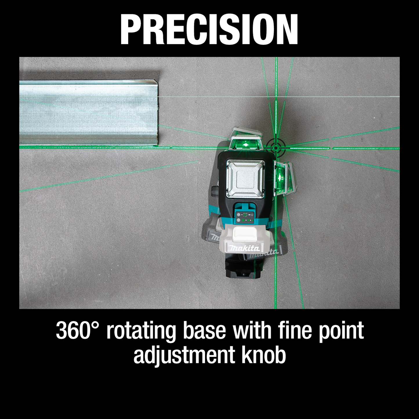 Makita SK700GD 12V max CXT® Lithium‘Ion Cordless Self‘Leveling 360° 3‘Plane Green Laser, Tool Only