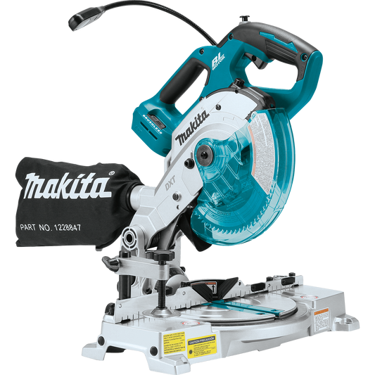 Makita XSL05Z 18V LXT® Lithium‘Ion Brushless Cordless 6‘1/2" Compact Dual‘Bevel Compound Miter Saw with Laser, Tool Only