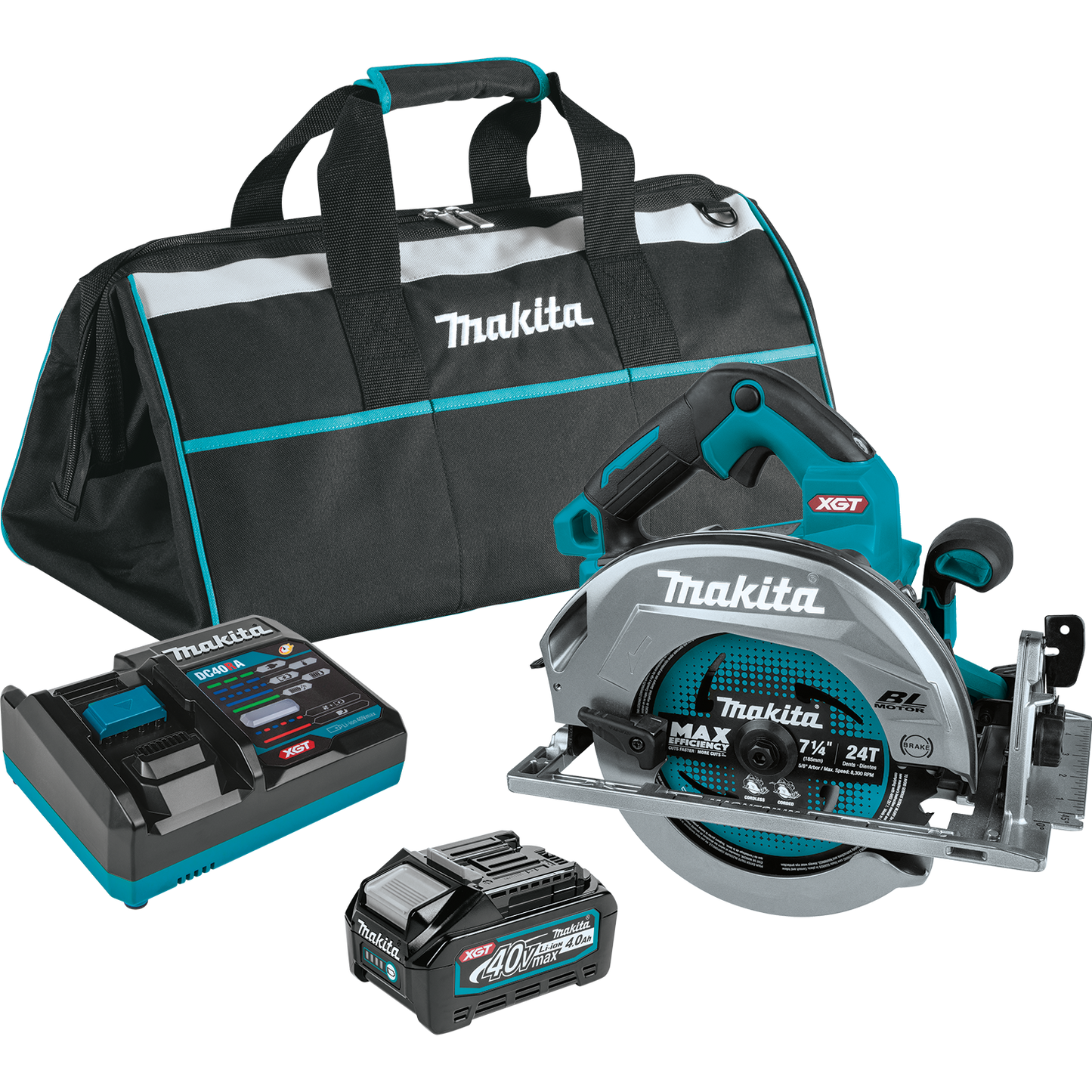 Makita GSH01M1 40V max XGT® Brushless Cordless 7‘1/4" Circular Saw Kit, AWS® Capable (4.0Ah)