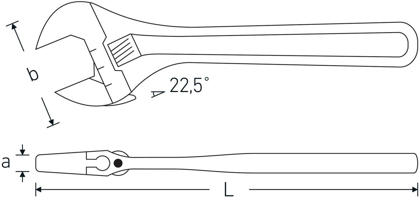 Stahlwille 40250104 4025 4 VERSTELLBARER EINMAULSCHLUESSEL Adjustable Open-Ended Wrench