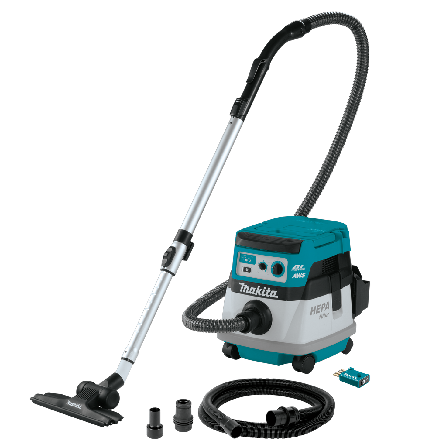Makita XCV22PTU 36V (18V X2) LXT® Brushless 2.1 Gallon HEPA Filter Dry Dust Extractor/Vacuum Kit, AWS® (5.0Ah)
