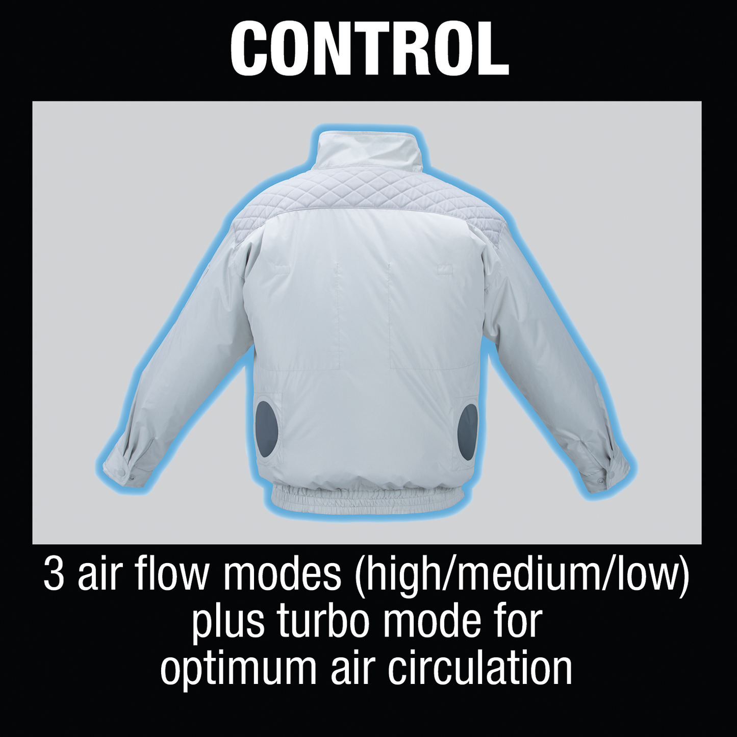 Makita DFJ405ZS 18V LXT® Lithium‘Ion Cordless UV Resistant Fan Jacket, Jacket Only (S)