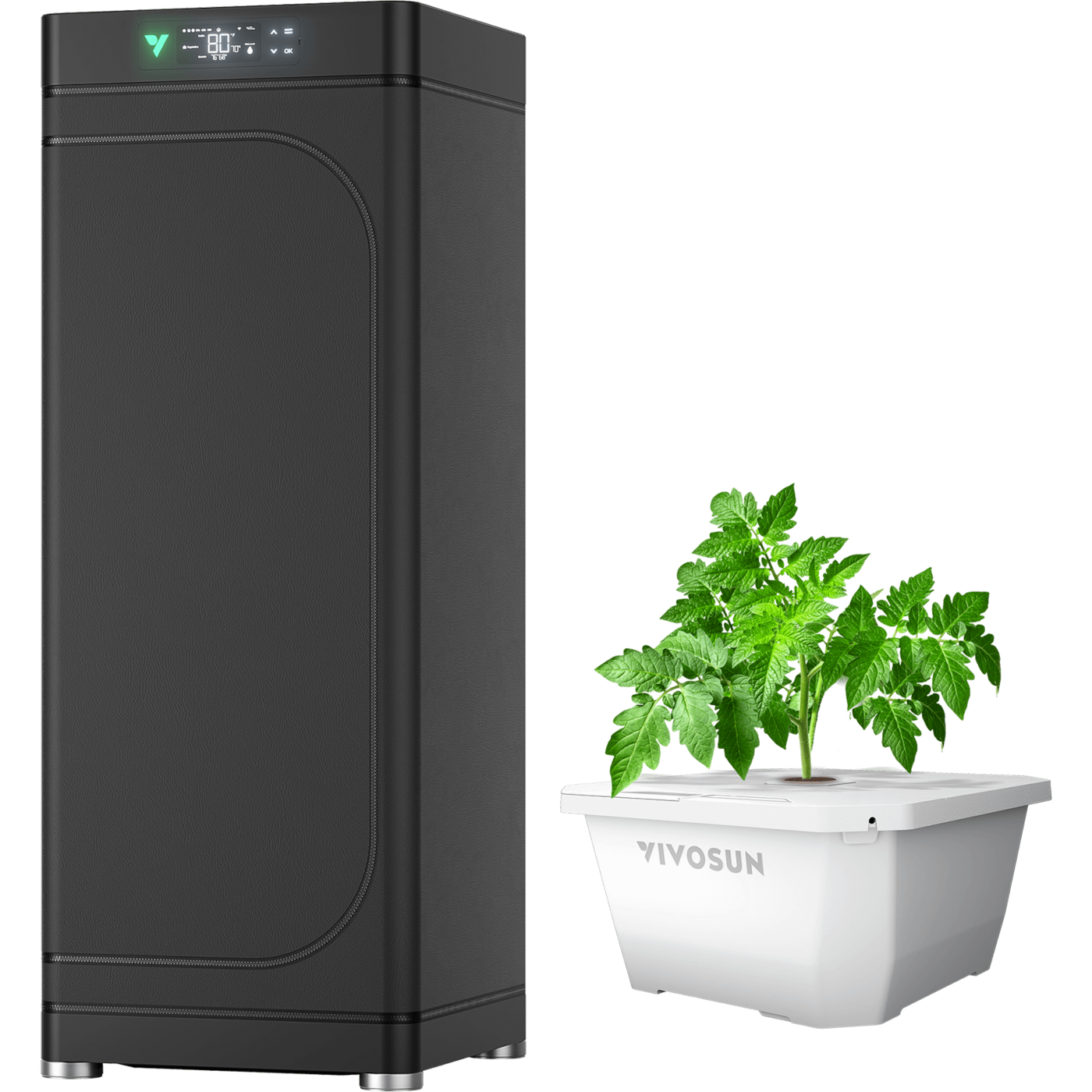 Vivosun VGrow Smart Box & DWC Hydroponics Growing System Kit, Smart Indoor Gardening with Automated Plant Growing