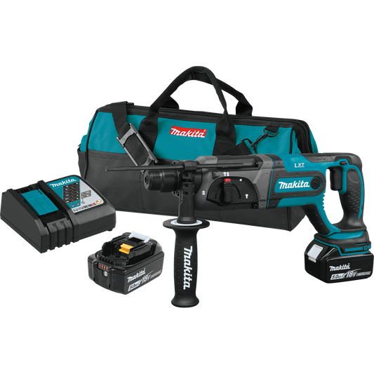 Makita XRH04T 18V LXT® Lithium‘Ion Cordless 7/8" SDS‘PLUS Rotary Hammer Kit, (5.0Ah)