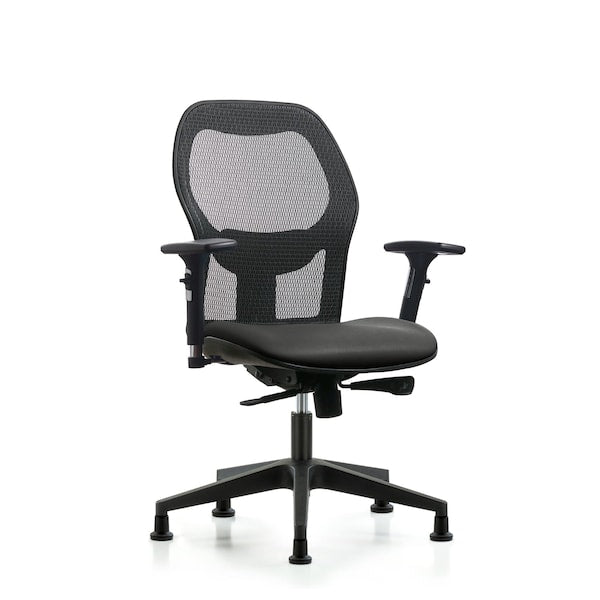 Blue Ridge Ergonomics EXE-VMDHCH-RG-H0-A2-RG-8823 Executive Windova Mesh Back Chair with 3D Adjustable Arms, Carbon Supernova™ Seat, & Stationary Glides