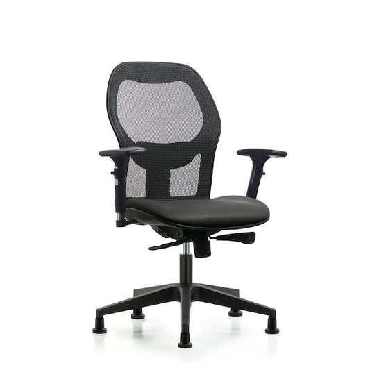 Blue Ridge Ergonomics EXE-VMDHCH-RG-H0-A2-RG-8823 Executive Windova Mesh Back Chair with 3D Adjustable Arms, Carbon Supernova™ Seat, & Stationary Glides