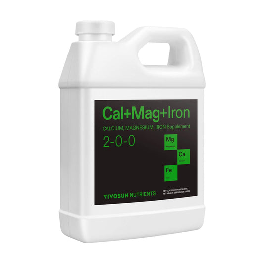 Vivosun Cal+Mag+Iron (2-0-0), Calcium, Magnesium & Iron Supplement, Liquid Nutrient Fertilizer for All Plants, 1 Quart