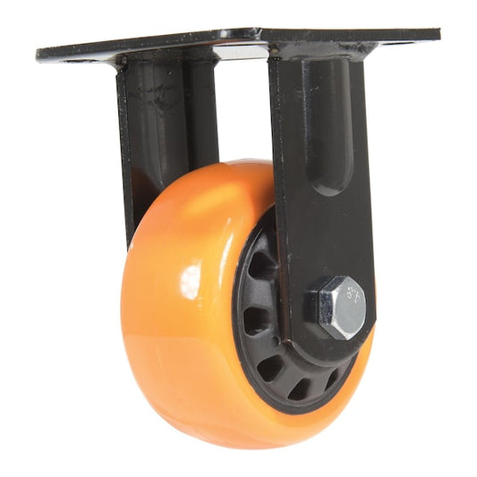 Vestil CST-BN-4X2PUP-R Polyurethane Rigid Caster 4 In. Diameter x 2 In. Width 594 Lb. Capacity Orange/Black