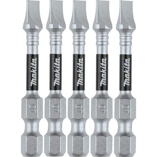 Makita E-01030 Impact XPS® #10 Slotted 2" Power Bit, 5/pk