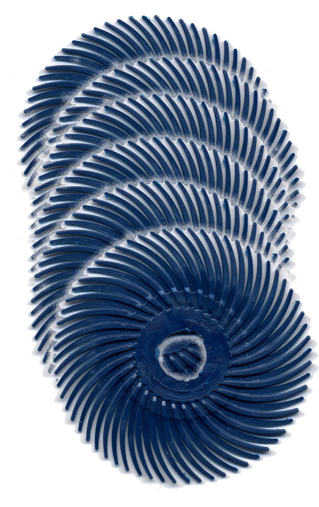 Foredom A-4545-6 2" Radial Bristle Disc, Blue, 400 Grit, 6-Pk