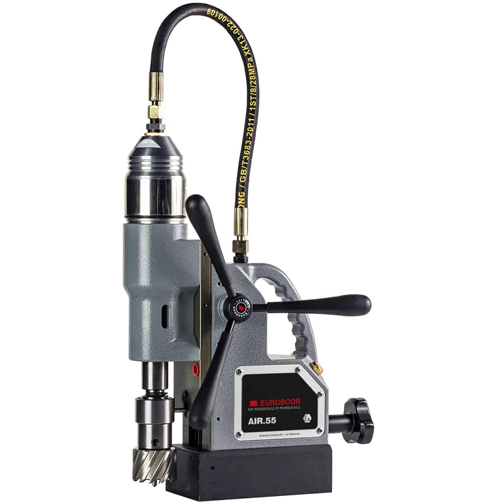 Euroboor AIR.55 Pneumatic Magnetic Drilling Machine, 55Mm - 2 3/16", 6.3 Bar.