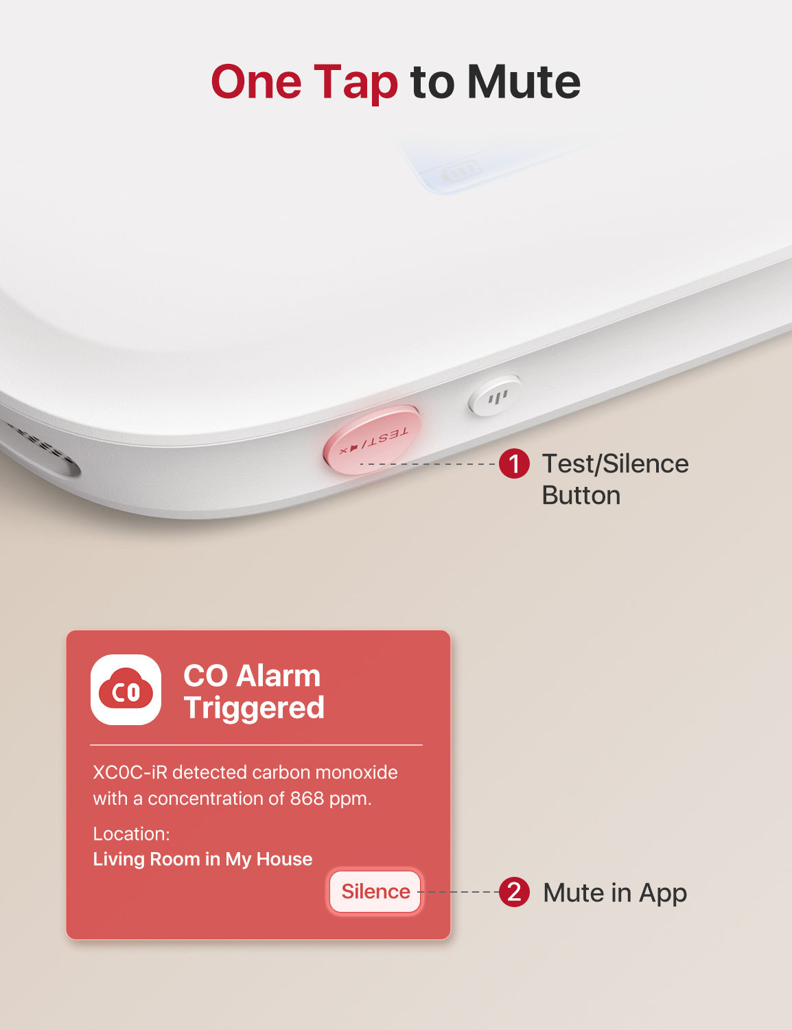X-Sense XC0C-iR Smart Carbon Monoxide Alarm - 1-Pack