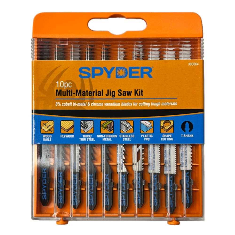 Spyder 300064 Spyder T-Shank Chrome/Vanadium Blade Set (10-Pack)