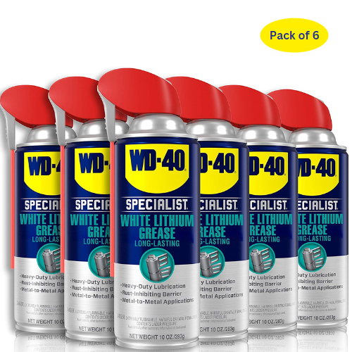 WD-40 30061 (300615) Specialist White Lithium Grease 10oz 6Ct O/S Carb2