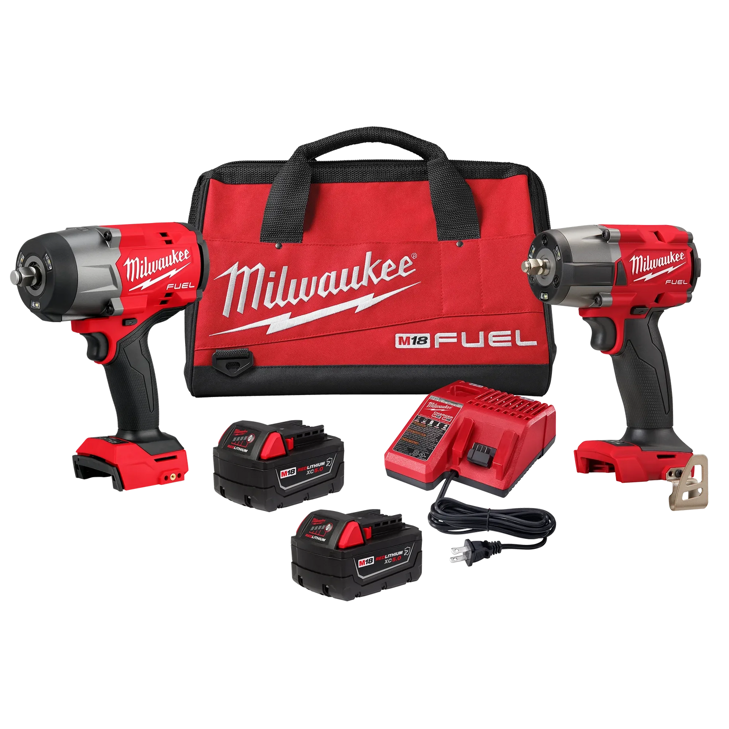 Milwaukee Tool 3010-22 M18 FUEL™ 1/2" HTIW & 3/8" MTIW Automotive Combo Kit, 1 ST