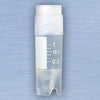 Globe Scientific 3010 CryoCLEAR vials 1.0mL STERILE External Threads Attached Screwcap with Co-Molded Thermoplastic Elastomer (TPE) Sealing Layer Conical Bottom Self-Standing Printed Graduations Writing Space and Barcode 50/Bag 10 Bags/Case