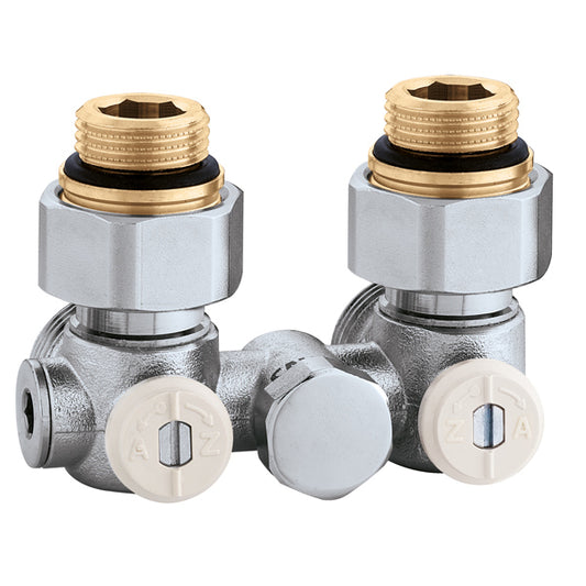 Caleffi 301341 ANGLED ONE-PIPE VALVE SYSTEM1/2"M X 3/4"