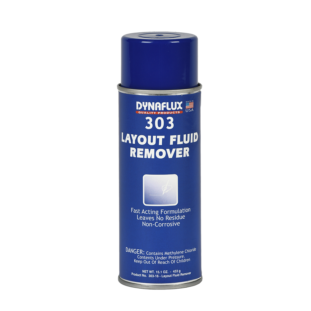 Dynaflux 303-16 (6 PAK) 303 – Layout Fluid Remover, (15.1 oz Aerosol - Case of 6 Cans)