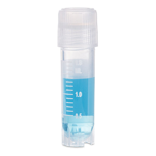 Globe Scientific 3032-2 Cryogenic Vials 2.0ml Sterile External Threads Attached Screwcap with O-ring seal RB SS PG WS