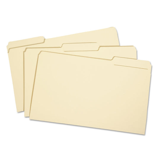 AbilityOne 7530002822508 SKILCRAFT Manila File Folder - Legal - 8 1/2" x 14" Sheet Size - 3/4" Expansion - 1/3 Tab Cut - 11 pt. Folder Thickness - Manila - Manila - 100 / Box