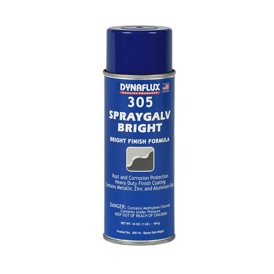 Dynaflux 305-16 SprayGalv Bright Finish, (16 oz Aerosol - Case of 12 Cans)