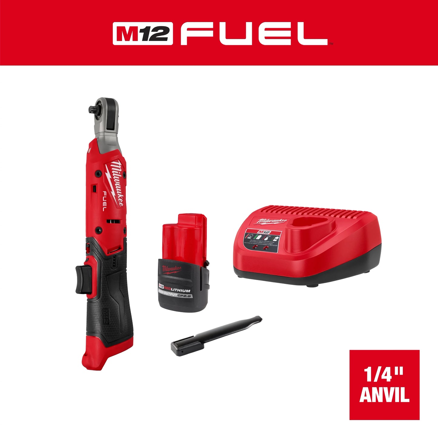 Milwaukee Tool 3052-21 M12 FUEL™ 1/4" Ratchet Kit, 1 ST