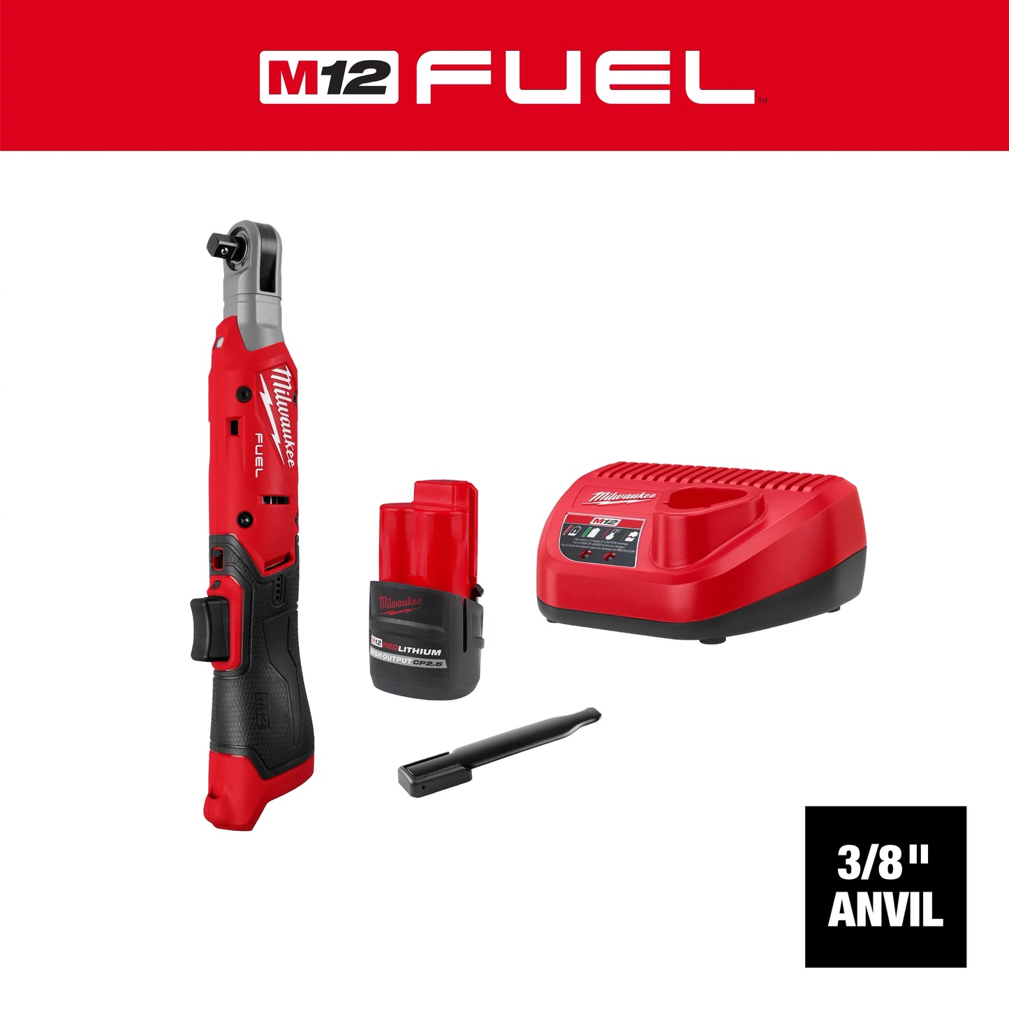 Milwaukee Tool 3053-21 M12 FUEL™ 3/8" Ratchet Kit, 1 ST