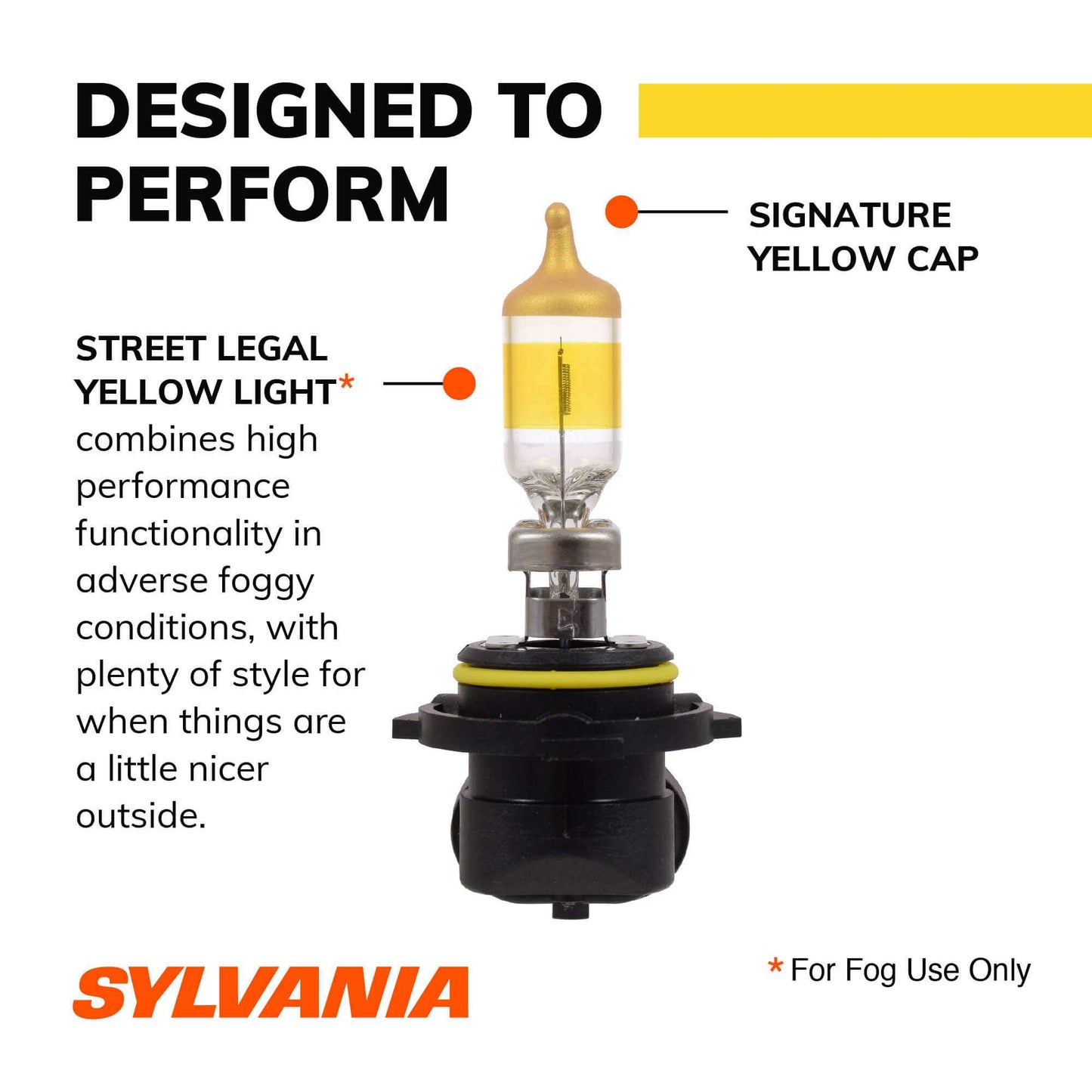 Sylvania Automotive 30551 Sylvania 9006 Fogvision Fog Bulb, 2 Pack