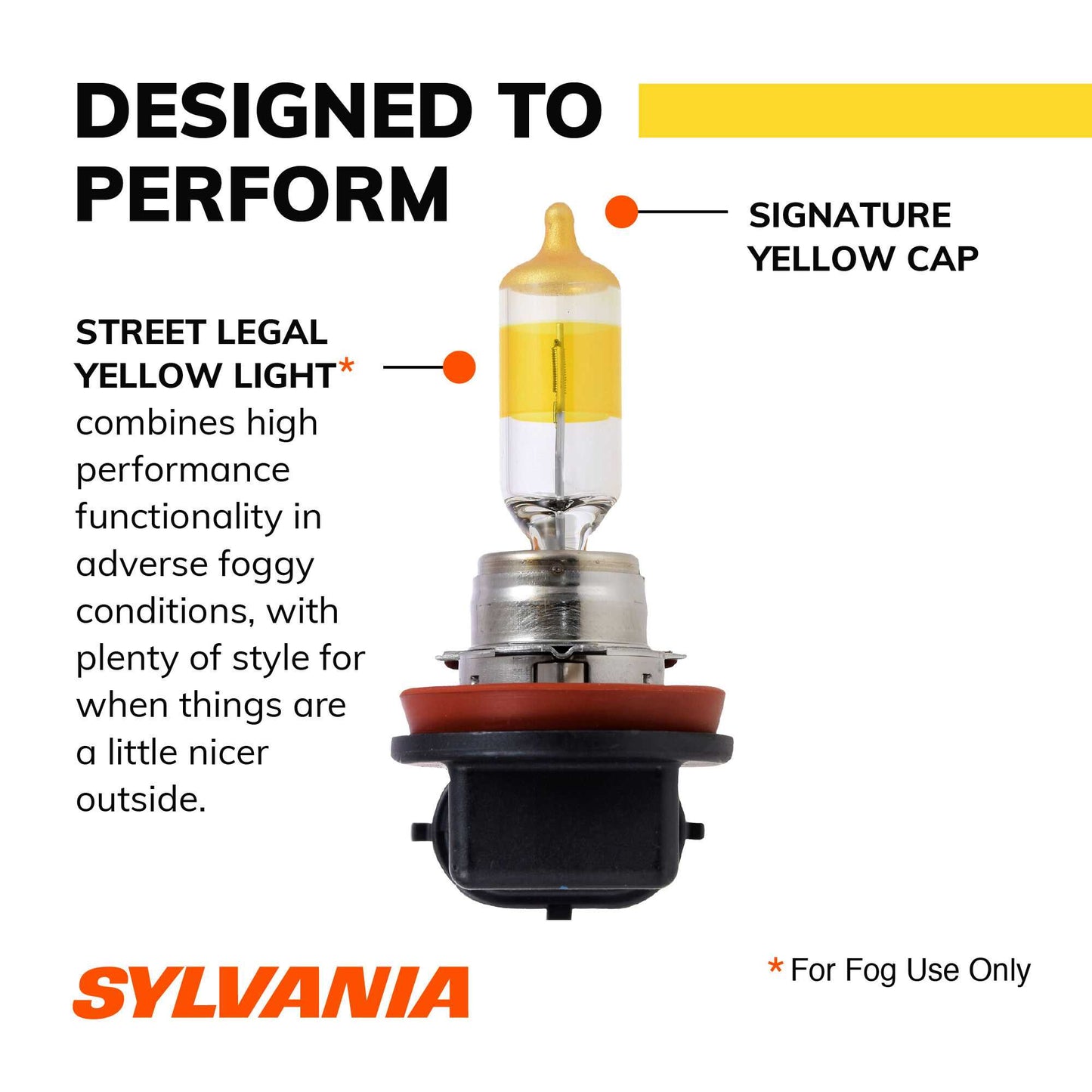 Sylvania Automotive 30554 Sylvania H11Fogvision Fog Bulb, 2 Pack