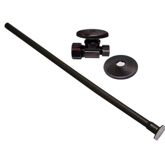 Jones Stephens S1037RB Oil Rubbed Bronze 3/8" x 20" Closet Supply and 3/8" x 5/8" Angle Stop Kit