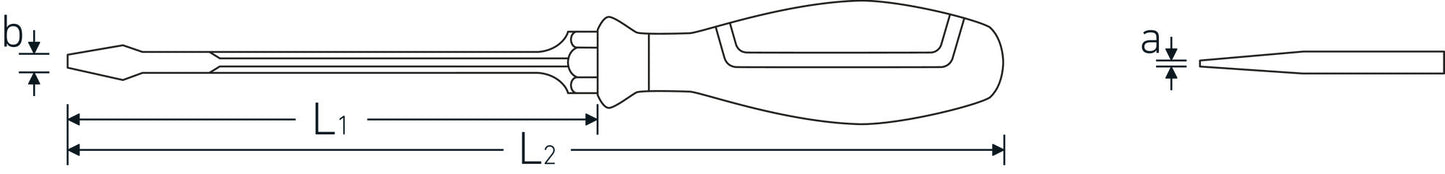 Stahlwille 46223500 4622/4 1,6X10,0X175MM Slotted Screwdriver Drall+