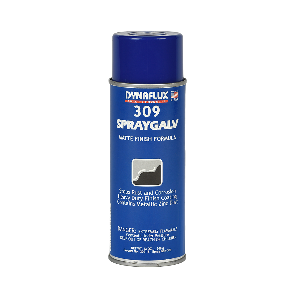 Dynaflux 309-16 309 – SprayGalv Matte Finish, (16 oz Aerosol - Case of 12 Cans)