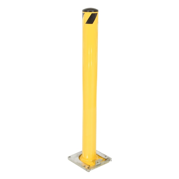 Vestil BOL-RF-48-5.5 Steel Surface Mounted Removable Pipe Safety Bollard 48 In. x 5-1/2 In. Yellow