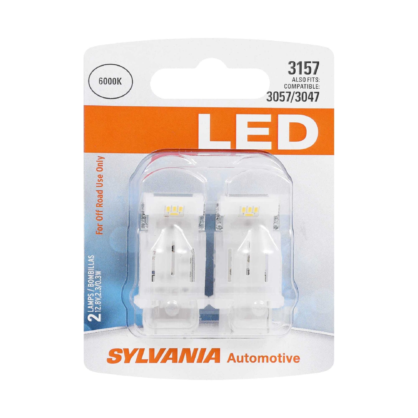 Sylvania Automotive 31065 Sylvania 3157 White Syl Led Mini Bulb, 2 Pack