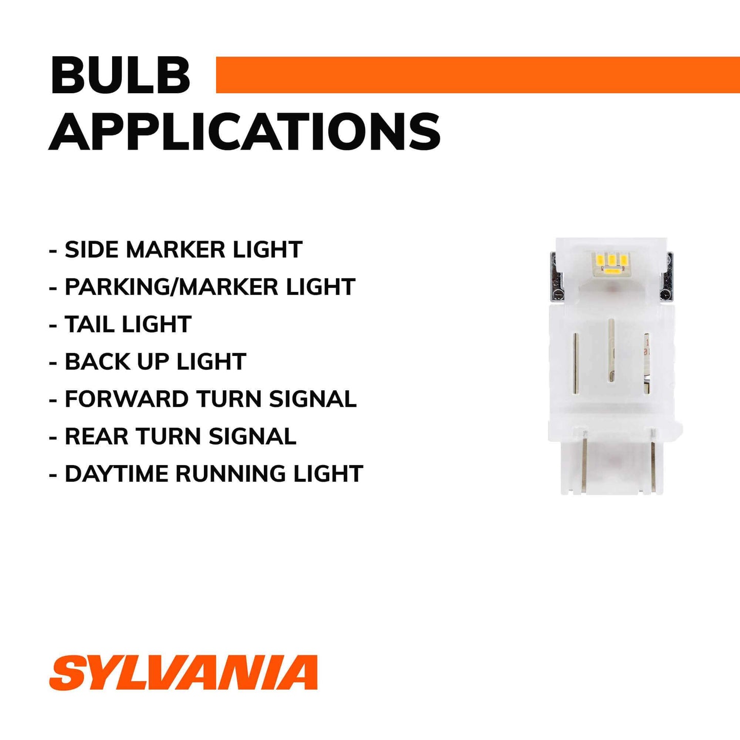 Sylvania Automotive 31065 Sylvania 3157 White Syl Led Mini Bulb, 2 Pack