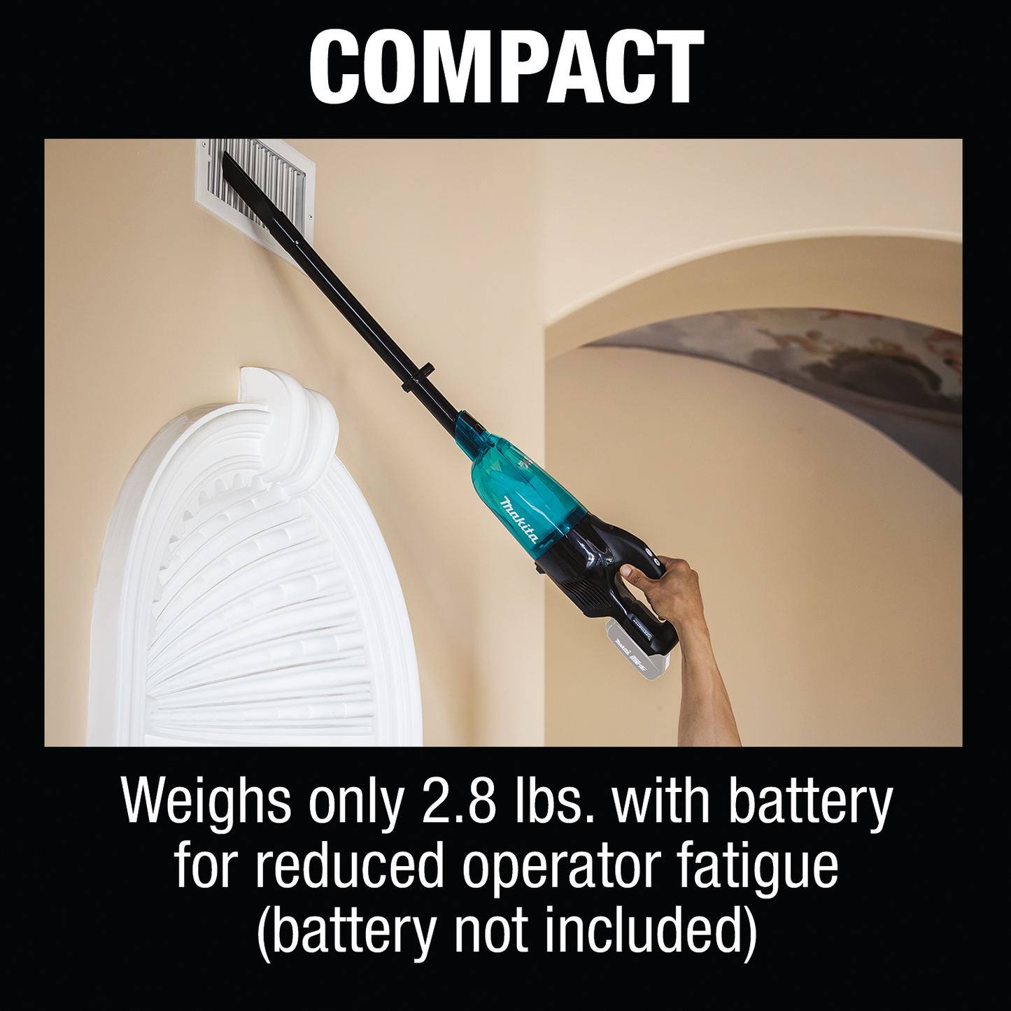 Makita XLC04ZBX4 18V Lxt® Lithiumion Brushless Compact Cordless 3Speed Vacuum, W/ Push Button, Tool Only