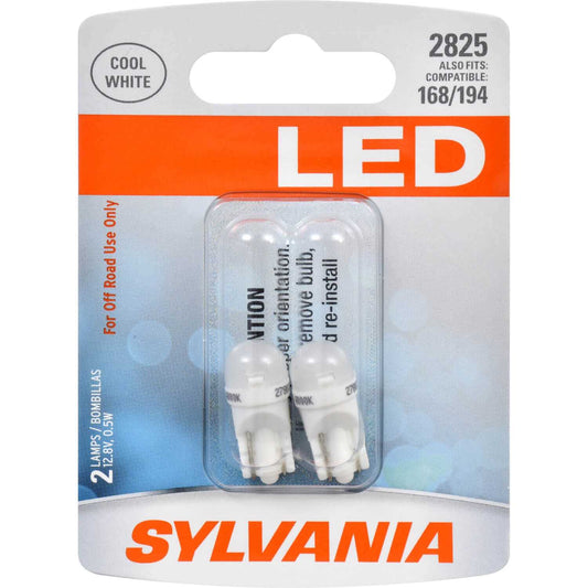 Sylvania Automotive 31118 Sylvania 2825B Blue Led Mini Bulb, 2 Pack