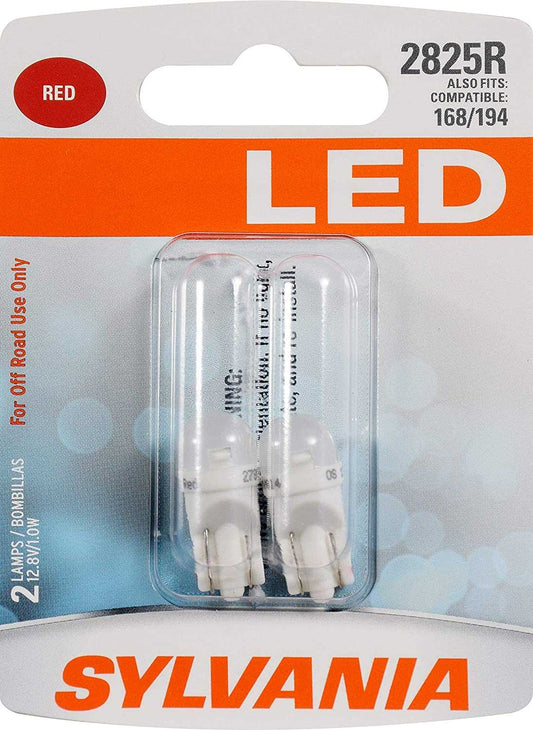 Sylvania Automotive 31119 Sylvania 2825R Red Syl Led Mini Bulb, 2 Pack